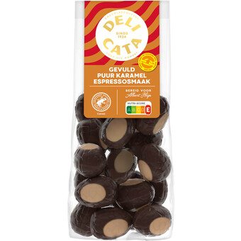 Albert Heijn Delicata paaseitjes gevuld puur karamel espresso aanbieding