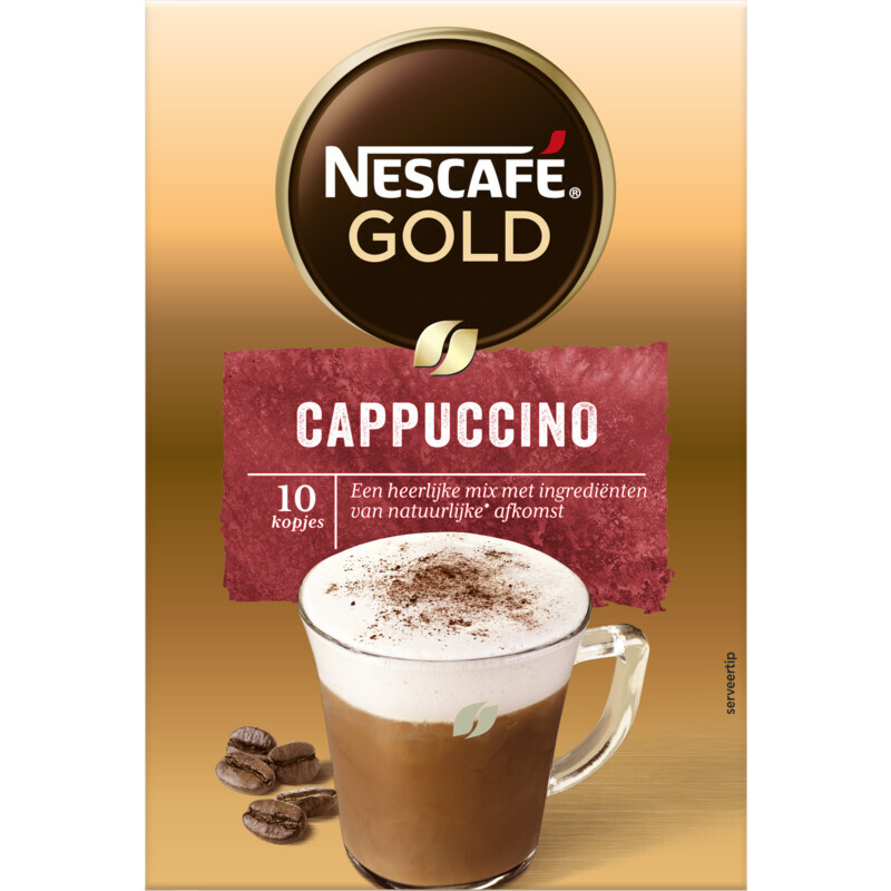 Nescafé gold cappuccino oploskoffie aanbieding bij Albert Heijn