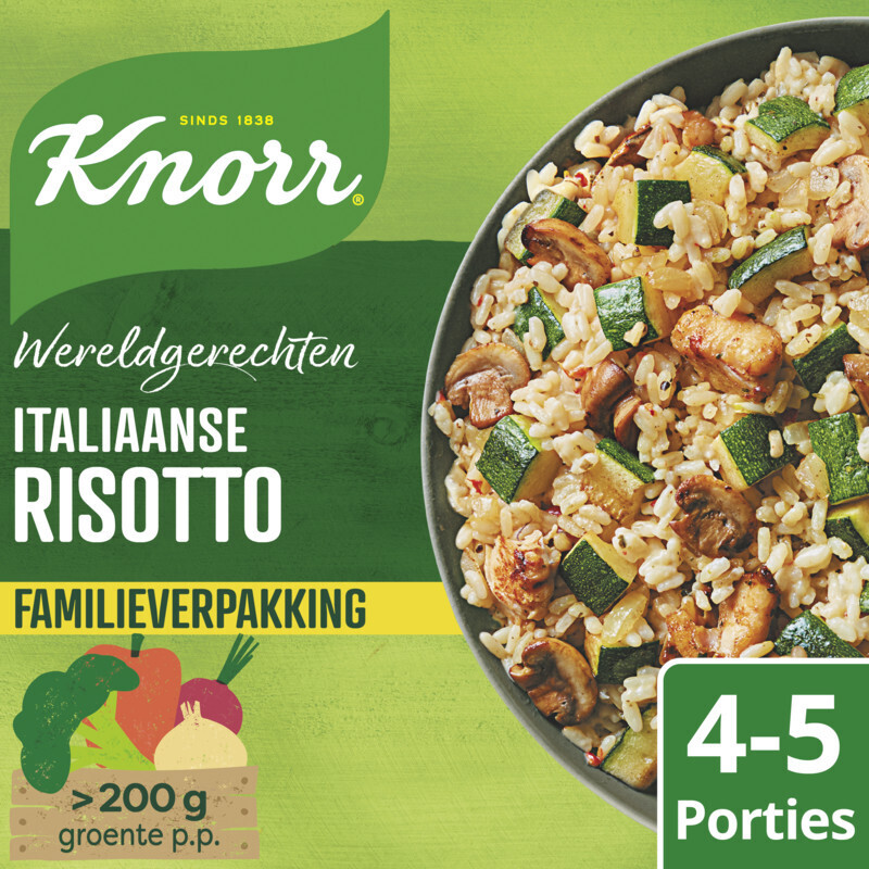 Knorr wereldgerecht italiaanse risotto family aanbieding bij Albert Heijn