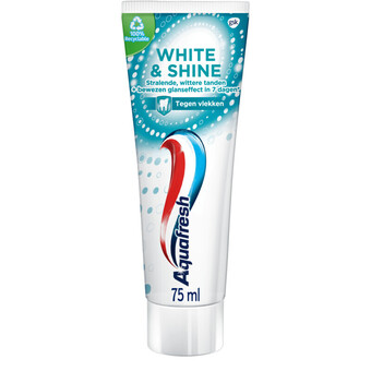 Albert Heijn Aquafresh white & shine tandpasta aanbieding