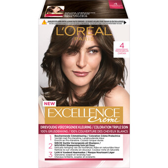 Albert Heijn L'oréal excellence crème middenbruin 4 aanbieding