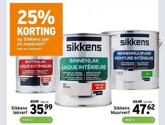 GAMMA Sikkens lakverf of sikkens muurverf aanbieding