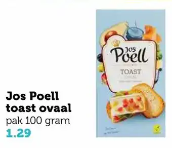 Coop Jos Poell Toast ovaal 100g aanbieding