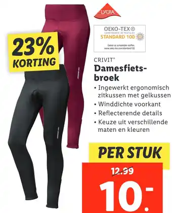 Lidl Damesfiets- broek aanbieding