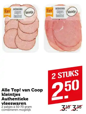 Coop Alle Top! van coop 70gram aanbieding