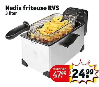 Kruidvat Nedis friteuse rvs aanbieding