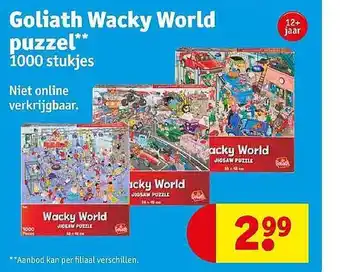 Kruidvat Goliath wacky world puzzel aanbieding