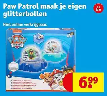 Kruidvat Paw patrol maak je eigen glitterbollen aanbieding