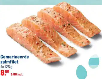 Makro Gemarineerde zalmfilet 125g aanbieding