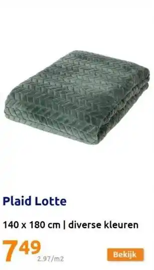 Action Plaid lotte aanbieding