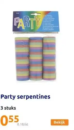 Action Party serpentines aanbieding