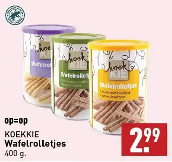 ALDI Koekkie wafelrolletjes 400g aanbieding