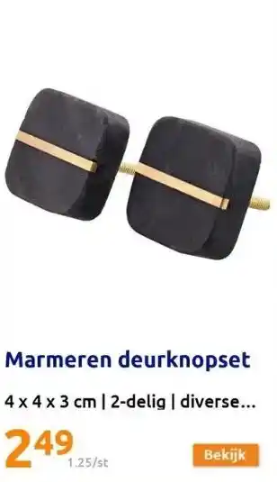 Action Marmeren deurknopset aanbieding