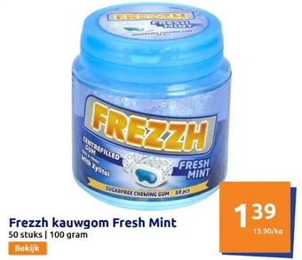 Action Frezzh kauwgom fresh mint aanbieding