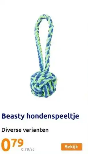 Action Beasty hondenspeeltje aanbieding