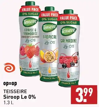 ALDI Teisseire siroop le 0% 1.3L aanbieding