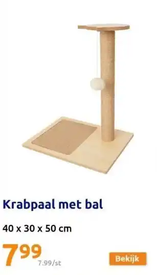 Action Krabpaal met bal aanbieding