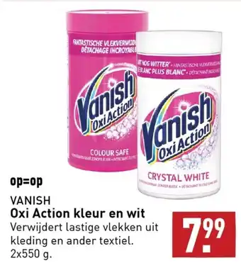 ALDI Vanish oxi action kleur en wit 2x550g aanbieding