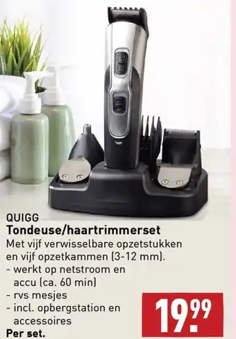 ALDI Quigg tondeuse/haartrimmerset per set aanbieding