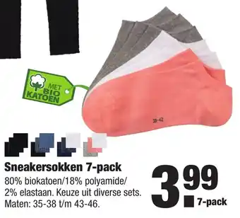 ALDI Sneakersokken 35-38/43-46 7-paar aanbieding