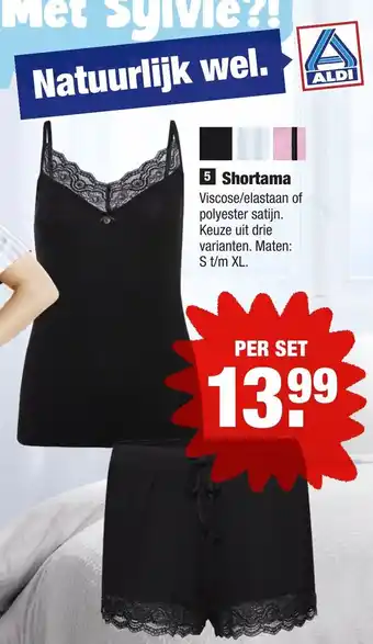 ALDI Shortama S-XL aanbieding