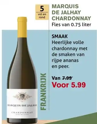 Hoogvliet Marquis de jalhay chardonnay aanbieding