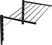 Bol.com Droogrek - opklapbare badkamerdroger aan de muur gemonteerd - 100 cm zwart aanbieding