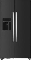 Bol.com Frilec bonnsbs-666-hcf-040edi - amerikaanse koelkast - met ijsmaker - no frost - met display - 513 liter - zwart aanbieding