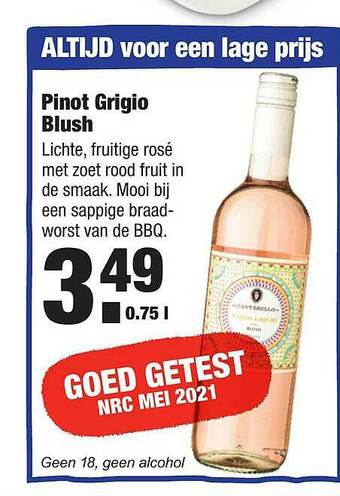 ALDI Pinot Grigio Blush aanbieding