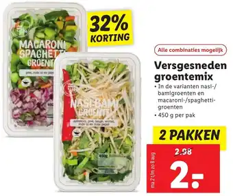 Lidl Versgesneden groentemix 2*450g aanbieding