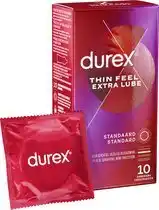 Bol.com Durex condooms - thin feel - extra glijmiddel - 10 stuks aanbieding
