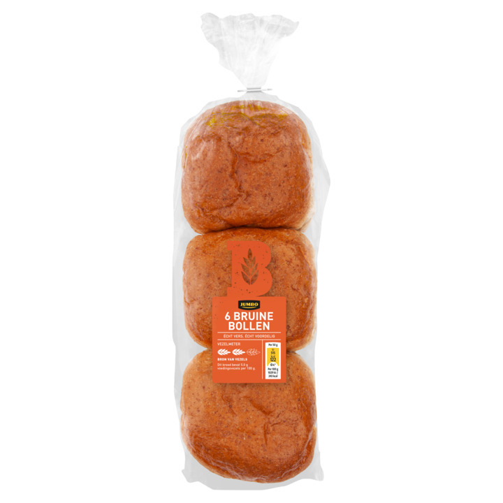 Jumbo bruine bollen 6 stuks aanbieding bij Jumbo