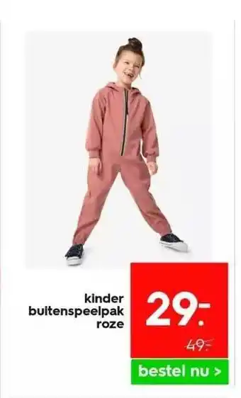 HEMA Kinder buitenspeelpak roze aanbieding