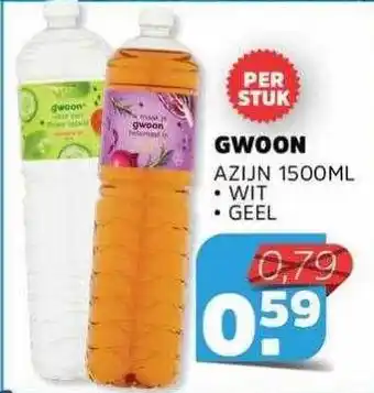 Sahan Supermarkten Gwoon azijn 1500ml wit of geel aanbieding