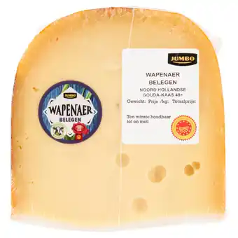 Jumbo Jumbo wapenaer belegen noord hollandse gouda-kaas 48+ ca. 396g aanbieding