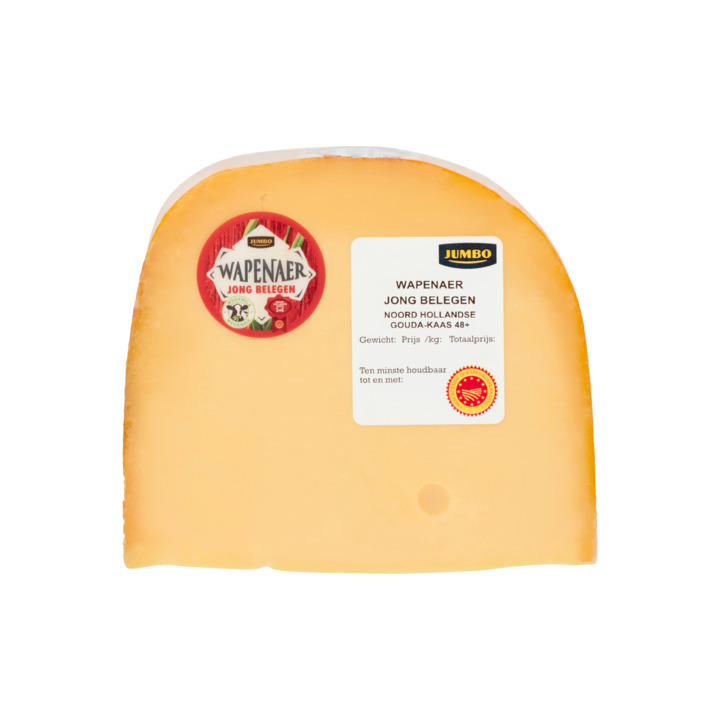 Jumbo wapenaer jong belegen noordhollandse gouda kaas 48+ ca. 414g