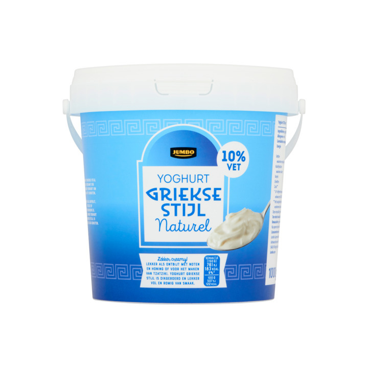 Jumbo yoghurt griekse stijl naturel 10 vet 1kg aanbieding bij Jumbo