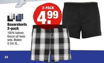 ALDI Boxershorts 2-Pack aanbieding