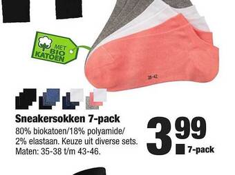 ALDI Sneakersokken 7-Pack aanbieding