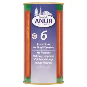 Jumbo Anur kip hotdogs 6 stuks 550g aanbieding