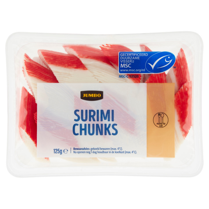 Jumbo surimi chunks 125g aanbieding bij Jumbo