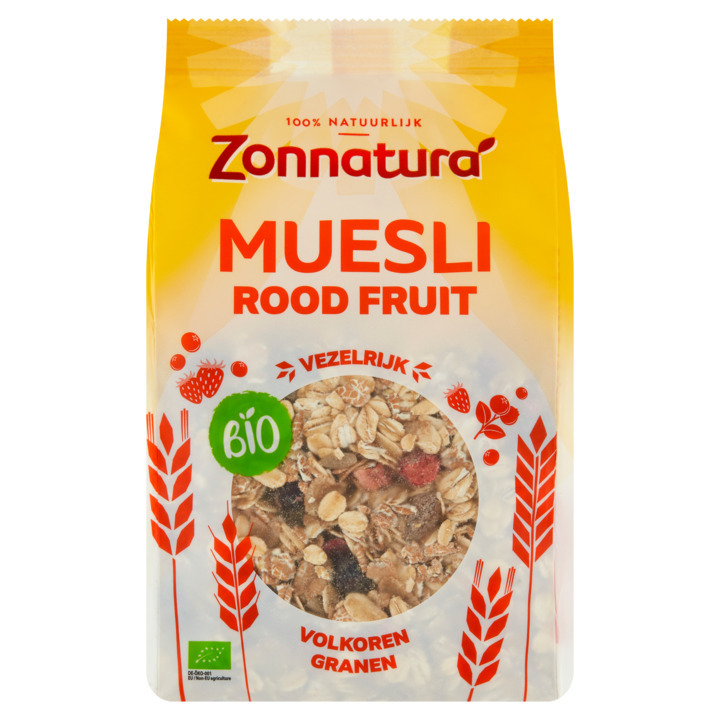 Zonnatura muesli rood fruit bio 375g aanbieding bij Jumbo