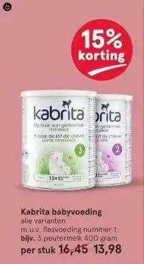 Etos Kabrita babyvoeding aanbieding