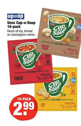 ALDI Unox Cup-a-Soup 10-Pack aanbieding