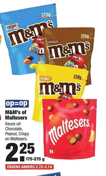 ALDI M&M's Of Maltesers aanbieding