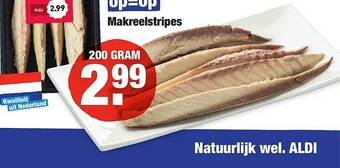 ALDI Makreelstripes 200g aanbieding