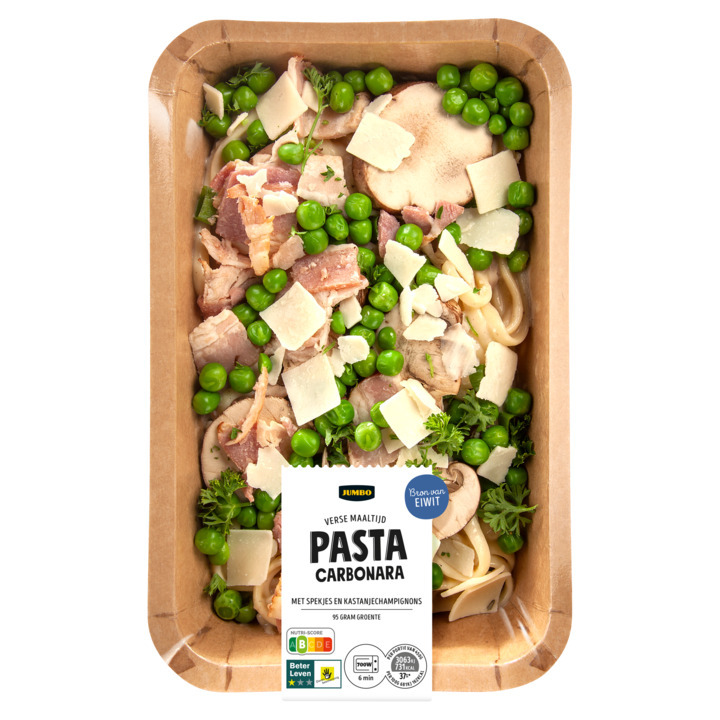 Jumbo verse maaltijd pasta carbonara met gerookte spekjes 450g
