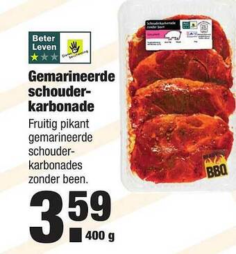 ALDI Gemarineerde Schouderkarbonade 400g aanbieding