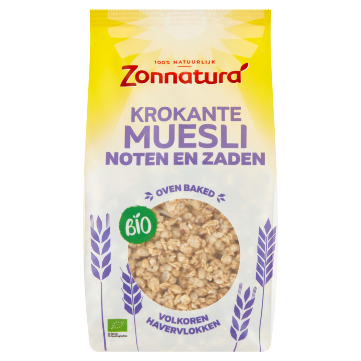 Zonnatura bio krokante muesli noten en zaden 375g aanbieding bij Jumbo