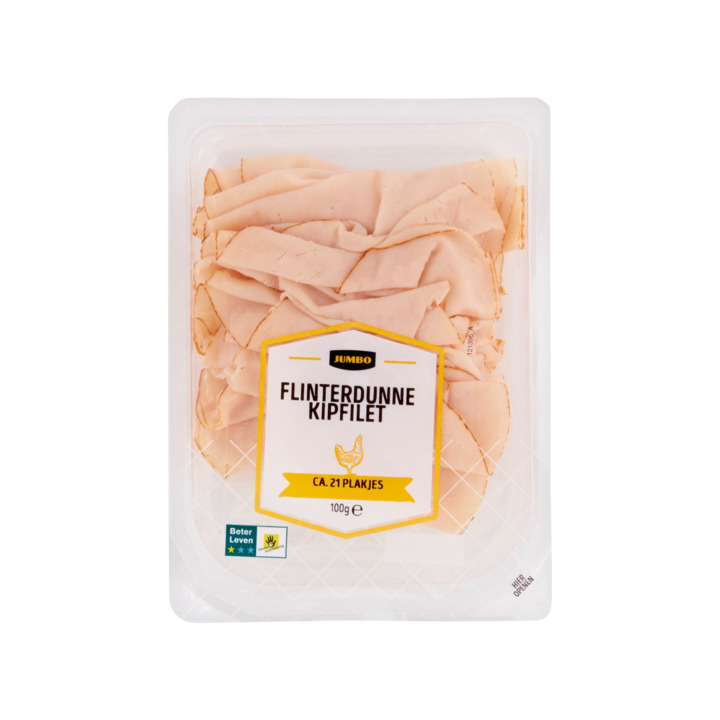 Jumbo flinterdunne kipfilet 100g aanbieding bij Jumbo